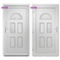 vidaXL Porta Ingresso Bianca 88x200 cm in PVC vidaXL Porta Ingresso Bianca 88x200 cm in PVC