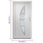 vidaXL Porta Ingresso Bianca 98x190 cm in PVC vidaXL Porta Ingresso Bianca 98x190 cm in PVC