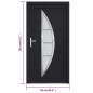 vidaXL Porta Ingresso Antracite 98x200 cm in PVC vidaXL Porta Ingresso Antracite 98x200 cm in PVC