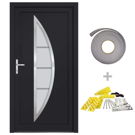 vidaXL Porta Ingresso Antracite 108x200 cm in PVC