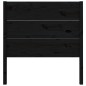 Testiera per Letto Nera 96x4x100 cm in Legno Massello di Pino Testiera per Letto Nera 96x4x100 cm in Legno Massello di Pino