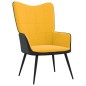 Poltrona Relax Giallo Senape in Velluto e PVC Poltrona Relax Giallo Senape in Velluto e PVC