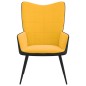 Poltrona Relax Giallo Senape in Velluto e PVC Poltrona Relax Giallo Senape in Velluto e PVC