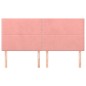 vidaXL Testiera 4 pz Rosa 90x5x78/88 cm in Velluto vidaXL Testiera 4 pz Rosa 90x5x78/88 cm in Velluto