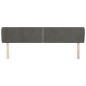 Testiera ad Orecchio Grigio Scuro 183x23x78/88 cm in Velluto Testiera ad Orecchio Grigio Scuro 183x23x78/88 cm in Velluto