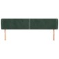 Testiera ad Orecchio Verde Scuro 183x23x78/88 cm in Velluto Testiera ad Orecchio Verde Scuro 183x23x78/88 cm in Velluto