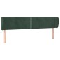 Testiera ad Orecchio Verde Scuro 203x23x78/88 cm in Velluto Testiera ad Orecchio Verde Scuro 203x23x78/88 cm in Velluto