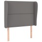 vidaXL Testiera ad Orecchio Grigia 83x23x118/128 cm in Similpelle vidaXL Testiera ad Orecchio Grigia 83x23x118/128 cm in Similpelle