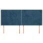 Testiera ad Orecchio Blu Scuro 183x16x118/128 cm in Velluto Testiera ad Orecchio Blu Scuro 183x16x118/128 cm in Velluto