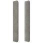 Testiera ad Orecchio Grigio Chiaro 203x16x118/128 cm in Velluto
