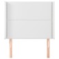 Testiera ad Orecchio Bianco 93x16x118/128 cm in Similpelle