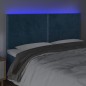 vidaXL Testiera a LED Blu Scuro 180x5x118/128 cm in Velluto vidaXL Testiera a LED Blu Scuro 180x5x118/128 cm in Velluto
