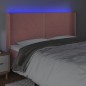 vidaXL Testiera a LED rosa 183x16x118/128 cm in Velluto vidaXL Testiera a LED rosa 183x16x118/128 cm in Velluto