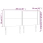 vidaXL Testiera a LED Blu Scuro 203x16x118/128 cm in Velluto vidaXL Testiera a LED Blu Scuro 203x16x118/128 cm in Velluto