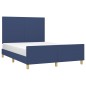 Giroletto con Testiera Blu 140x190 cm in Tessuto Giroletto con Testiera Blu 140x190 cm in Tessuto