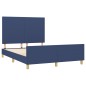 Giroletto con Testiera Blu 140x190 cm in Tessuto Giroletto con Testiera Blu 140x190 cm in Tessuto