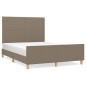 Giroletto con Testiera Tortora 140x190 cm in Tessuto Giroletto con Testiera Tortora 140x190 cm in Tessuto