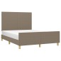 Giroletto con Testiera Tortora 140x190 cm in Tessuto Giroletto con Testiera Tortora 140x190 cm in Tessuto