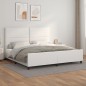 vidaXL Giroletto con Testiera Bianco 200x200 cm in Similpelle vidaXL Giroletto con Testiera Bianco 200x200 cm in Similpelle