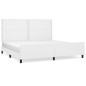 vidaXL Giroletto con Testiera Bianco 200x200 cm in Similpelle vidaXL Giroletto con Testiera Bianco 200x200 cm in Similpelle
