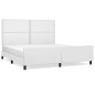 vidaXL Giroletto con Testiera Bianco 160x200 cm in Similpelle vidaXL Giroletto con Testiera Bianco 160x200 cm in Similpelle