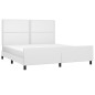 vidaXL Giroletto con Testiera Bianco 160x200 cm in Similpelle vidaXL Giroletto con Testiera Bianco 160x200 cm in Similpelle