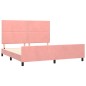 vidaXL Giroletto con Testiera Rosa 180x200 cm in Velluto vidaXL Giroletto con Testiera Rosa 180x200 cm in Velluto