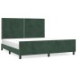 vidaXL Giroletto con Testiera Verde Scuro 180x200 cm in Velluto vidaXL Giroletto con Testiera Verde Scuro 180x200 cm in Velluto