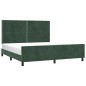 vidaXL Giroletto con Testiera Verde Scuro 180x200 cm in Velluto vidaXL Giroletto con Testiera Verde Scuro 180x200 cm in Velluto