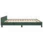 vidaXL Giroletto con Testiera Verde Scuro 180x200 cm in Velluto vidaXL Giroletto con Testiera Verde Scuro 180x200 cm in Velluto