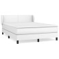 vidaXL Giroletto a Molle con Materasso Bianco 140x190 cm in Similpelle