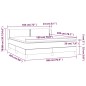 vidaXL Giroletto a Molle con Materasso Rosa 180x200 cm in Velluto