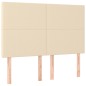 vidaXL Giroletto a Molle con Materasso Crema 140x19 cm in Tessuto