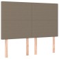 vidaXL Giroletto a Molle con Materasso Tortora 140x200 cm in Tessuto