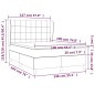 vidaXL Giroletto a Molle con Materasso Tortora 140x190 cm in Tessuto