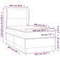 Giroletto a Molle con Materasso Marrone 100x200cm in Similpelle