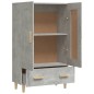 Credenza Grigio Cemento 70x31x115 cm in Legno Multistrato Credenza Grigio Cemento 70x31x115 cm in Legno Multistrato
