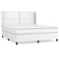 Giroletto a Molle con Materasso Bianco 160x200 cm in Similpelle