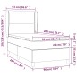 Giroletto a Molle con Materasso Nero 90x200 cm in Velluto