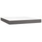 Giroletto a Molle con Materasso Grigio 160x200 cm in Similpelle