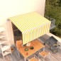 Tenda Sole Retrattile Automatica e Parasole 3x2,5mGialla Bianca Tenda Sole Retrattile Automatica e Parasole 3x2,5mGialla Bianca