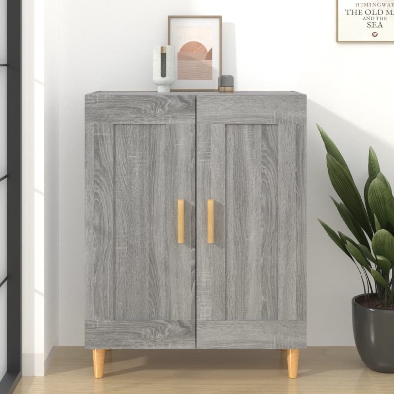 Credenza Grigio Sonoma 69,5x34x90 cm in Legno Multistrato Credenza Grigio Sonoma 69,5x34x90 cm in Legno Multistrato