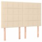 vidaXL Giroletto a Molle con Materasso Crema 140x200 cm in Tessuto