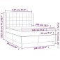 vidaXL Giroletto a Molle con Materasso Tortora 140x200 cm in Tessuto