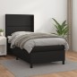 vidaXL Giroletto a Molle con Materasso Nero 90x190 cm in Similpelle