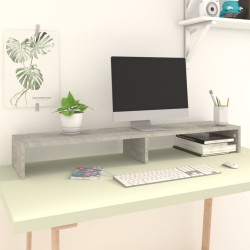Supporto Monitor Grigio Cemento 110x23,5x9 cm Legno Multistrato