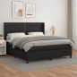 vidaXL Giroletto a Molle con Materasso Nero 180x200 cm in Similpelle