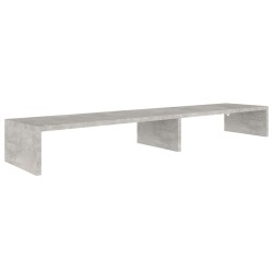 Supporto Monitor Grigio Cemento 110x23,5x9 cm Legno Multistrato