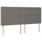 vidaXL Giroletto a Molle con Materasso Grigio 160x200 cm in Similpelle