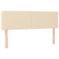 Letto a Molle con Materasso e LED Crema 140x190 cm in Tessuto Letto a Molle con Materasso e LED Crema 140x190 cm in Tessuto